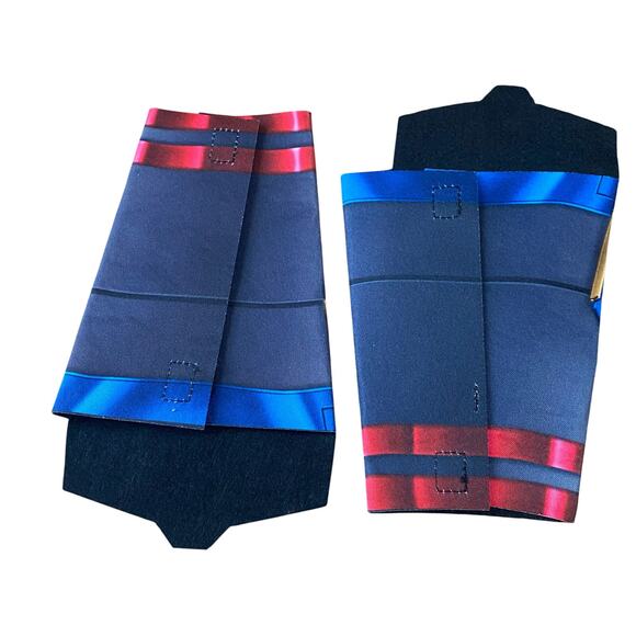 Marvel Thor Norse God of Thunder Long Red Velcro Tab Cape and Arm Cuffs One Size - Picture 6 of 8